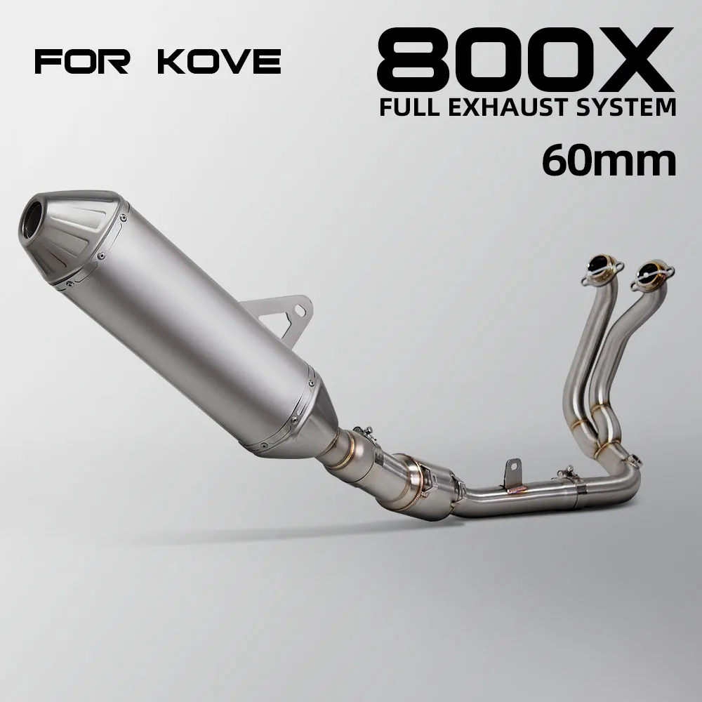 800X Auspuffanlage für Kove 800 X Pro Rally GT Touring Motorrad Auspuffrohr-Kit Abgasanlage Abgaskrümmer Schalldämpfer