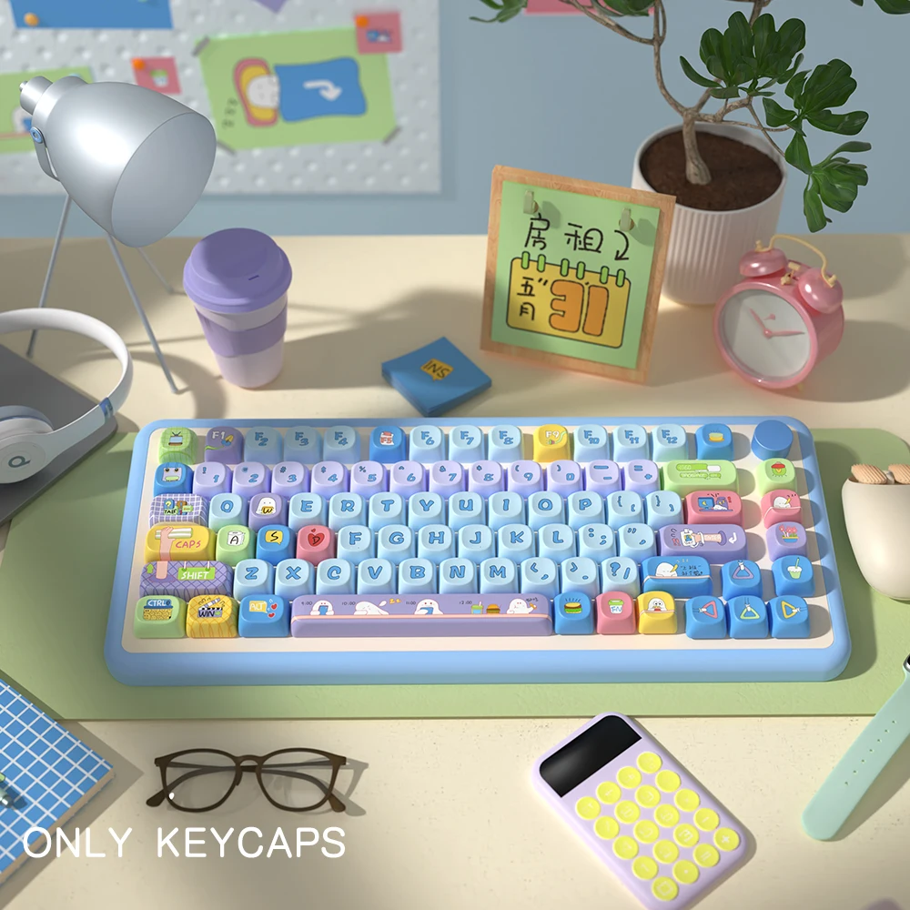 145 клавиш MOA Profile Keycaps Аниме Customs Dye Sub PBT Keycap для Cherry Mx Switch Механическая клавиатура MCA 7U Космические колпачки для клавиш DIY