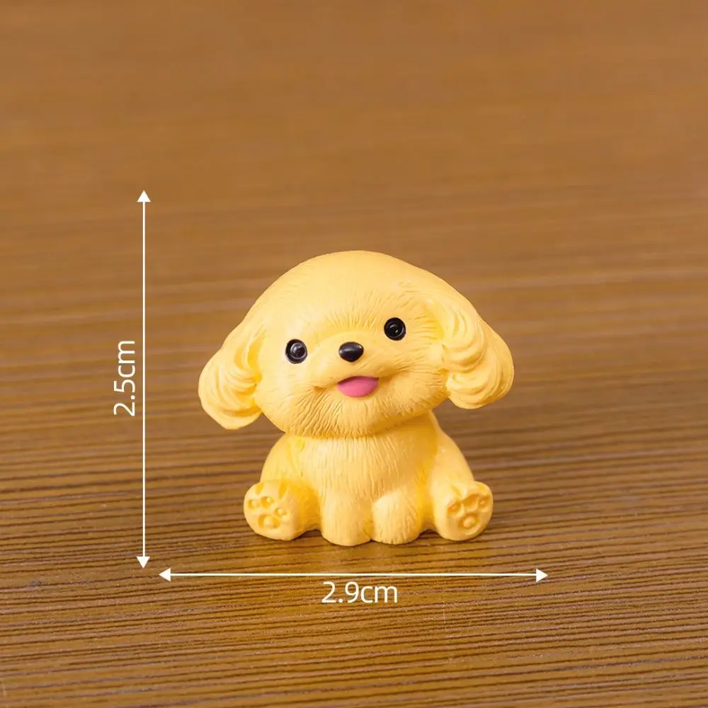

Resin Cute Dog Figurines Miniatures Realistic Cartoon Animal Figurines Funny Handmade Micro Landscape Ornaments Home Decoration
