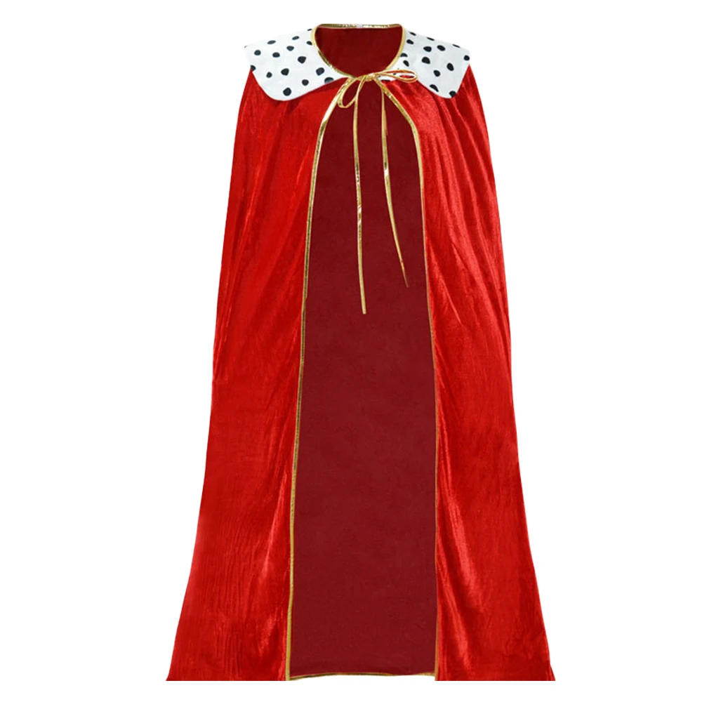 PESENAR-Conjunto de disfraz de capa de emperador para adultos, bata Medieval, capa, cetro de corona Regal para hombres, Cosplay de Carnaval