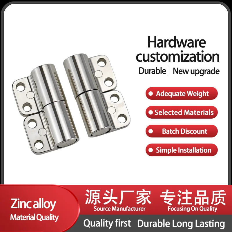 Zinc Alloy Thick Load Bearing Detachable Plug In Flag Shaped Shaft Damping Arbitrary Stop Hinge