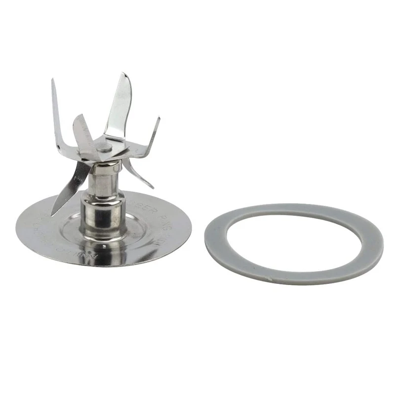 Blender Replacement Parts Stainless Steel 6 Point Fusion Blade 4980 with Rubber O Ring Seal Gasket Compatible with Oster Blender