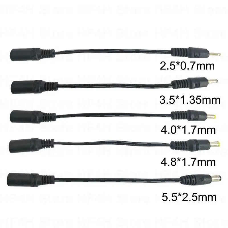 Power Cord 5.5x2.1mm DC Female Power Jack to Male Plug Cable 5.5*2.5mm 3.5x 1.35mm 4.0*1.7mm 4.8 2.5 0.7 Extension Connector B4