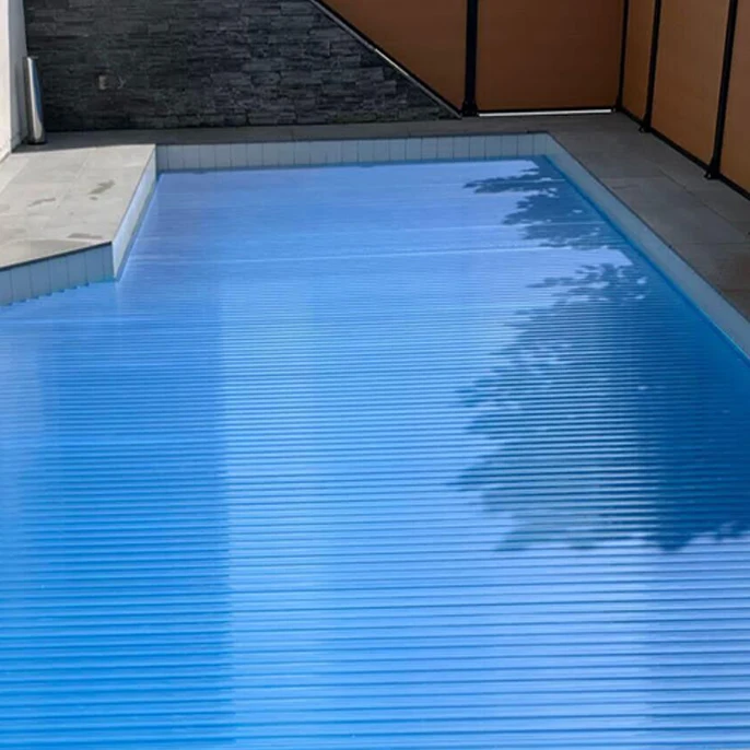 High Quality Transparent Blue Outdoor Safety Pvc Automatic Swimming Pool Cover Kit Walk on Swimming Pool Coverpromote sales