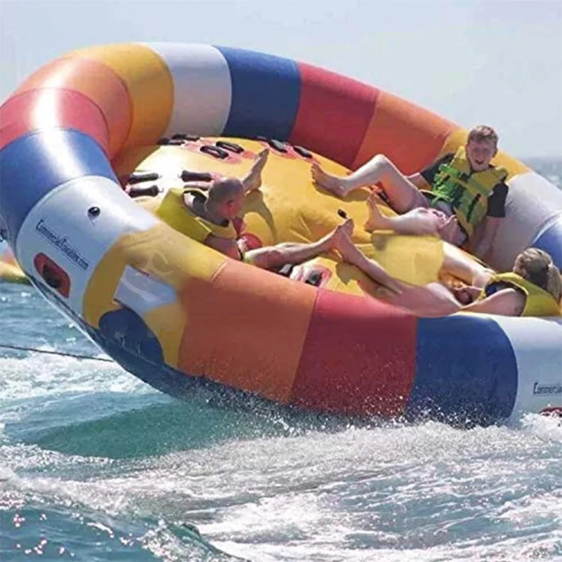 

Popular Sale New Style Inflatable Spinning Towable Tube Inflatable Water Rotating Disco Boat Towable Flying Tube