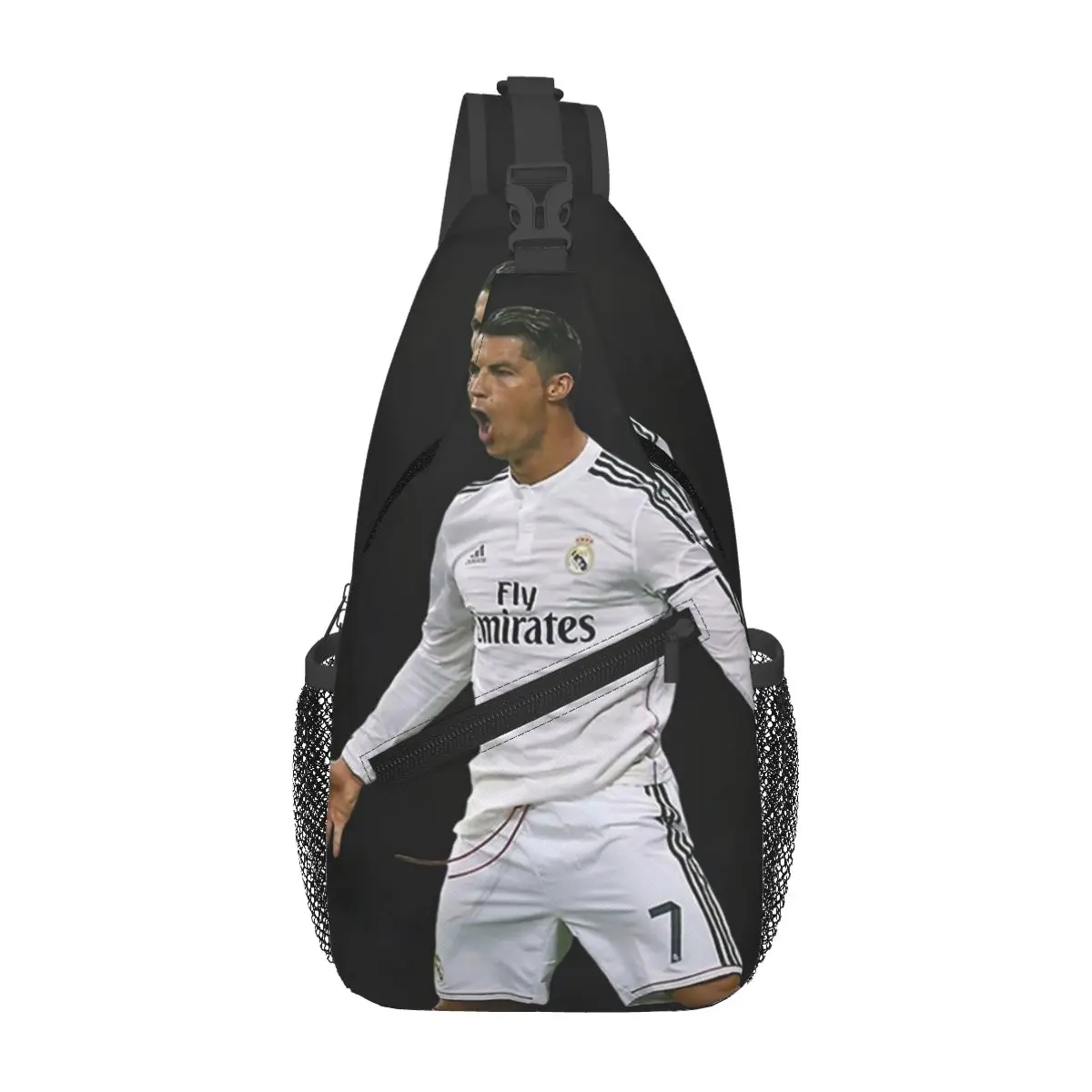 CR7-Cristiano Crossbody Backpack Sling Shoulder Bag Durable Adjustable Gym Bag Cycling Travel Hiking Daypack