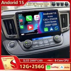 Android 15 For Toyota RAV4 4 XA40 5 XA50 2012-2018 2K QLED Stereo Car Radio Multimedia Video Player Navigation AI Voice CarPlay