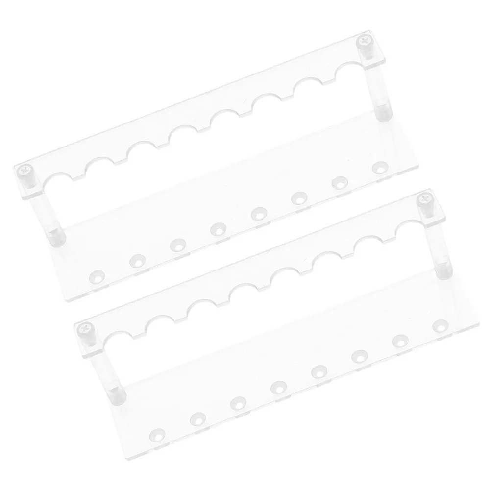 

2Pcs Clear Acrylic Pen Display Stand Multifunctional Desk Organizer Fountain Pens Eyebrow Pencils Ballpoint Pen Storage Rack