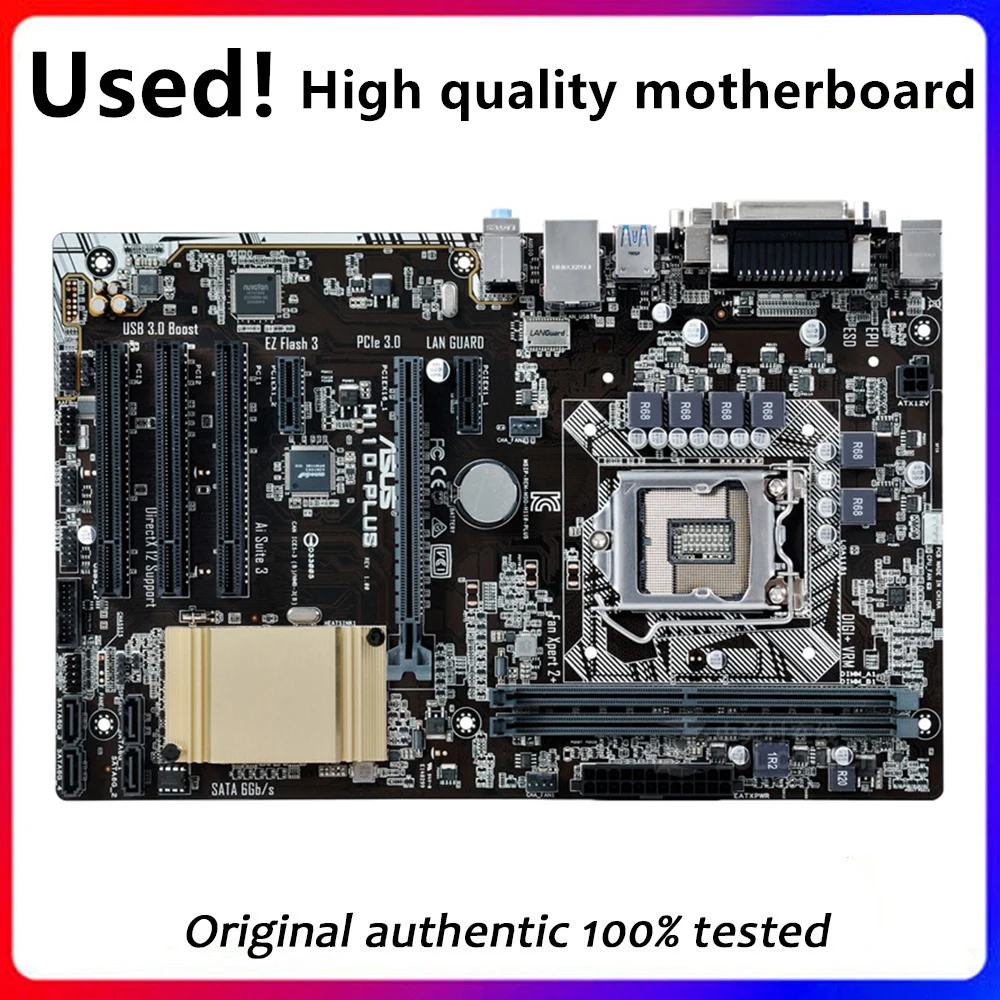 For Asus H110-PLUS Original Used Desktop Intel H110 H110M DDR4 Motherboard LGA 1151  i7/i5/i3 USB3.0 SATA3