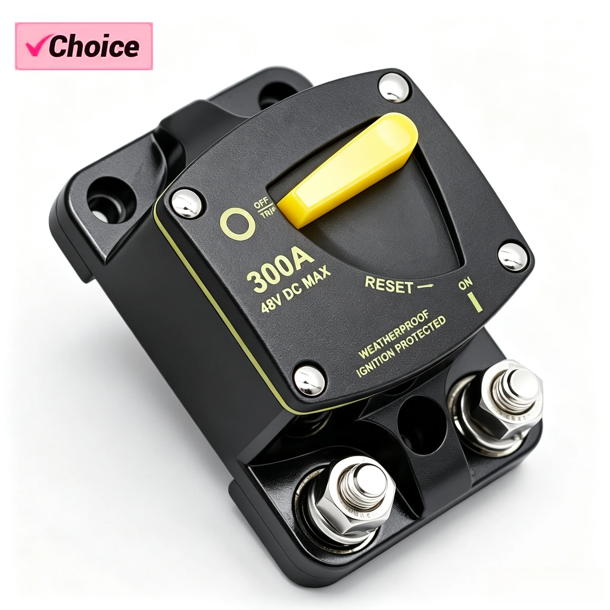 Waterproof 50A 60A 80A 100A 150A 200A 250A 300A AMP Circuit Breaker Fuse Reset 12-48V DC Car Audio Amplifier Breaker