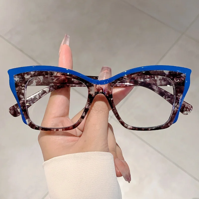 Kammpt Frauen Cat Eye Brille neue Mode Vintage Blaulicht blockierende Brillen trend iges stilvolles Design übergroße Brillen