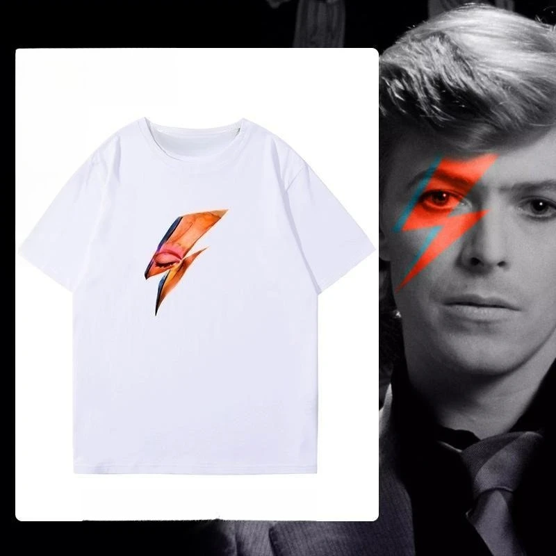 

Рок-группа Дэвида Боуи, европейская и американская футболка с короткими рукавами и маленьким вырезом в американском стиле ретро для мужчин и женщин