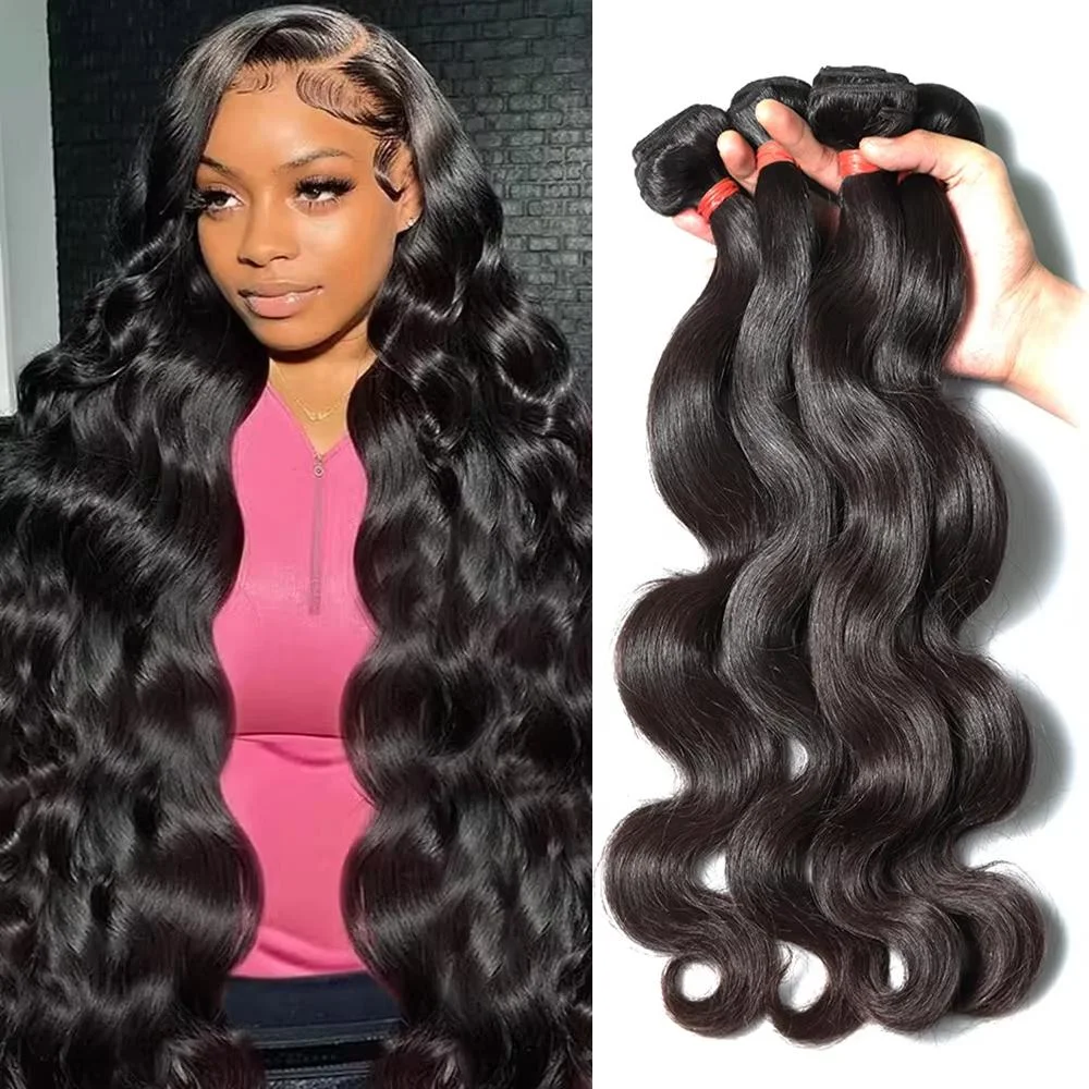 

30, 40 дюймов, пучки объемных волн, необработанные пучки, бразильские девственные необработанные человеческие волосы, свободные глубокие волнистые вьющиеся пучки, наращивание волос