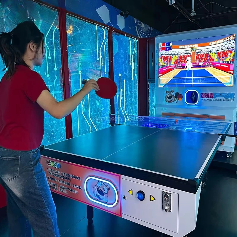 Indoor AR Sports Game Machine Table Tennis Simulator Machine Ping Pong Indoor Game Machine Amusement Park
