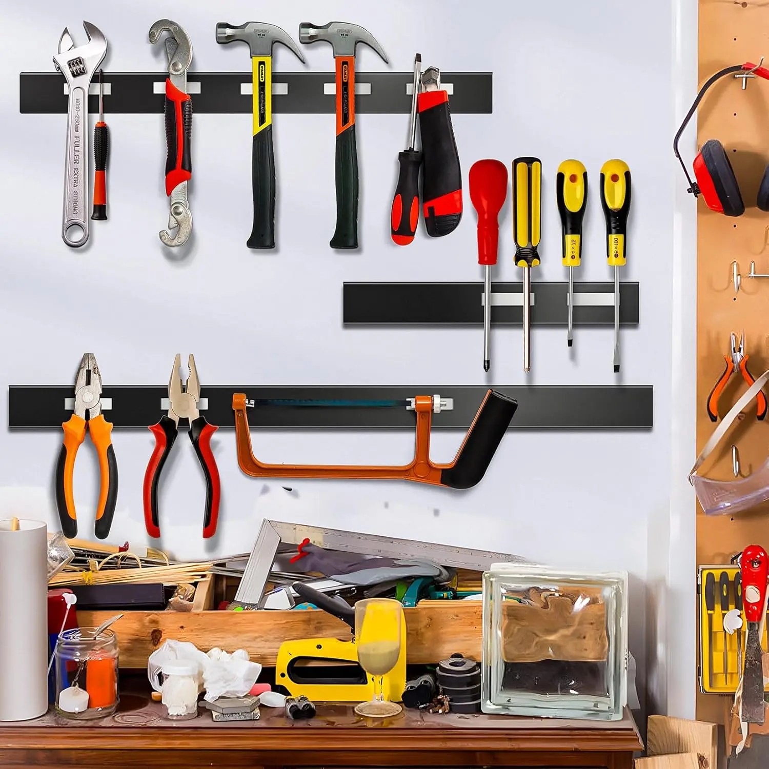 Mehrteiliges Set mit 50x10x3/40x10x3mm Rechteckigen Magneten, Geeignet für Fotowände, Büros, Werkzeugaufbewahrung, Garagen – Detail 8