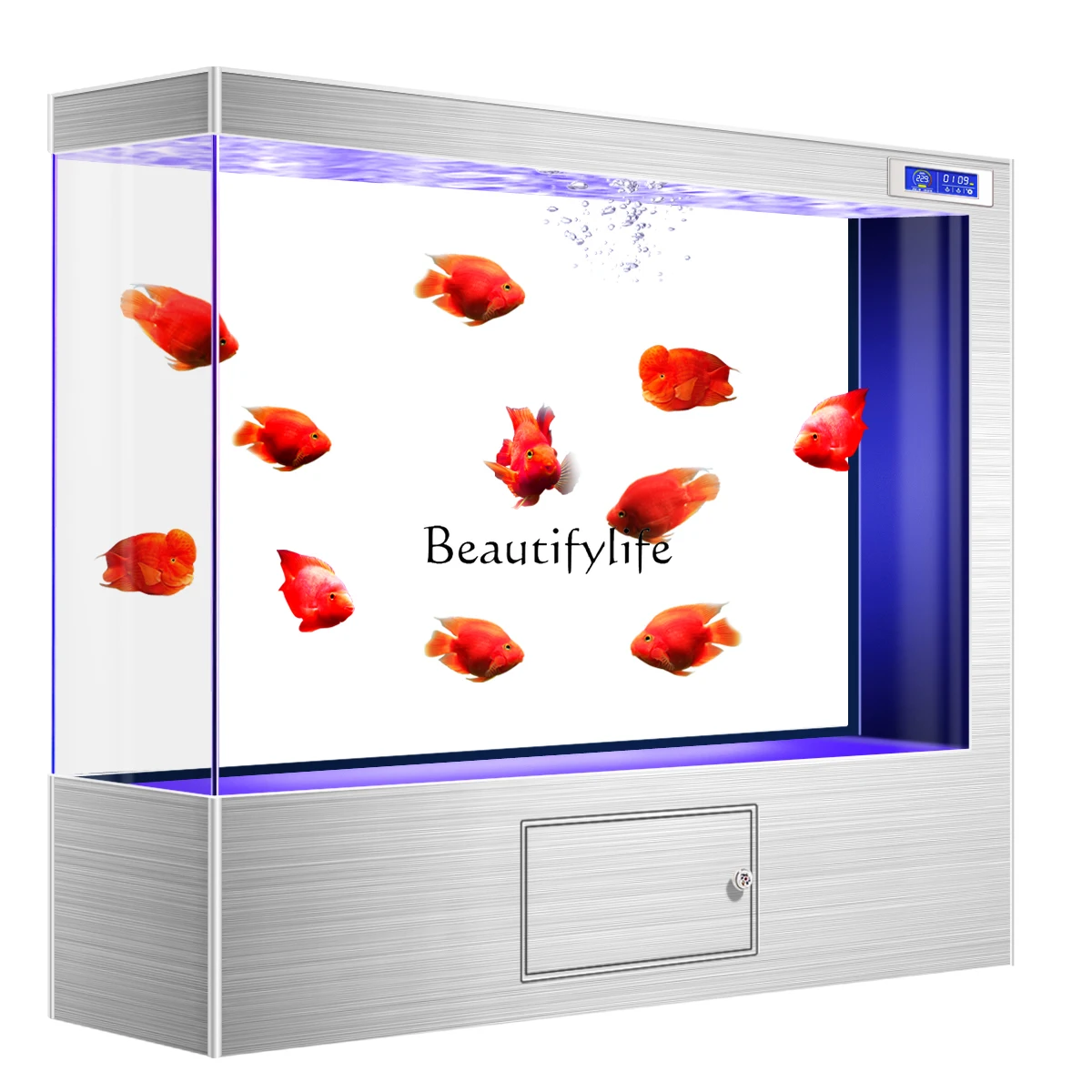 

2022 New Super White Glass Fish Tank Living Room Home Small Change Water Hallway Subareas Screens