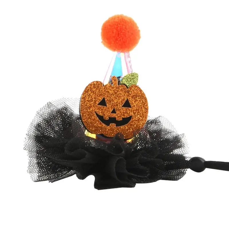 Pet Halloween Hat Dogs And Cats Costume Hat Soft Halloween Pet Costume Accessories With Bat Pumpkin Pattern Dress Up Costume