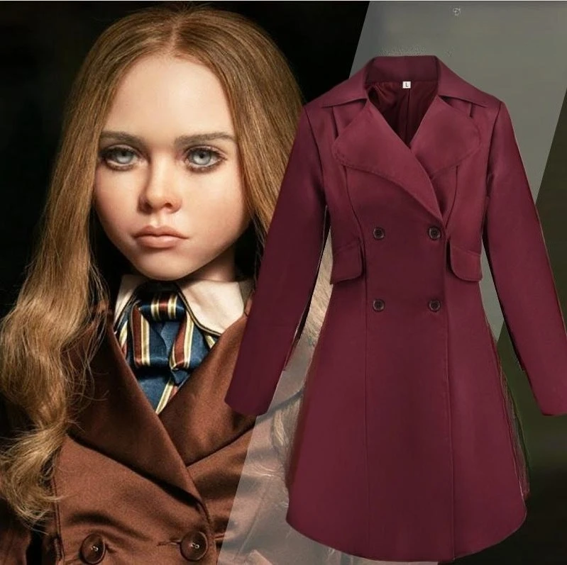 

M3GAN Cosplay Costume Red Dress for Kids Girls AI Doll Robots Megan Dresses Girl Daily Campus Uniform Women Halloween