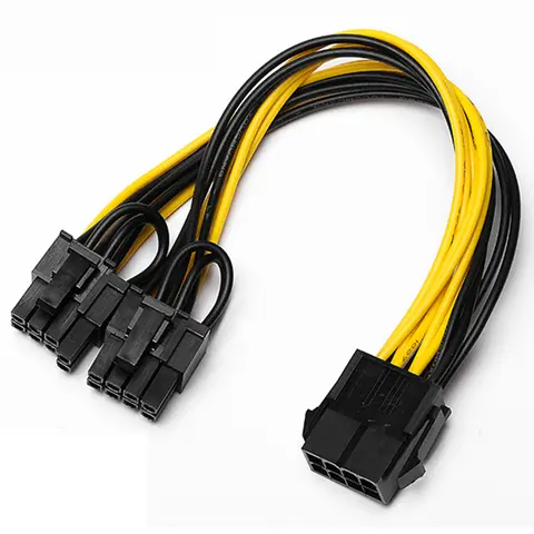 8Pin PCI Express do 2 x PCIE 8 (6 + 2) pin płyta główna karta graficzna PCI-E GPU rozdzielacz zasilania kabel danych 21cm