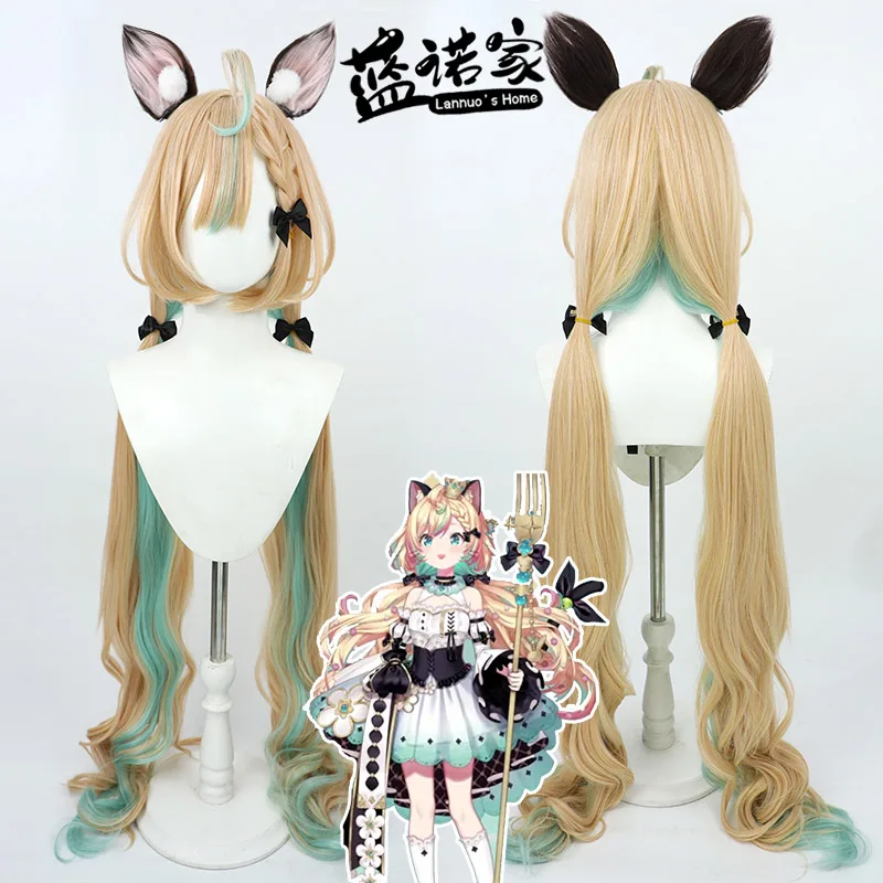 

Virtual YouTube Vtuber Millie Parfait Cosplay Wig Halloween Carnival Party Props Synthetic Hair Heat Resistant Fiber + Wig Cap
