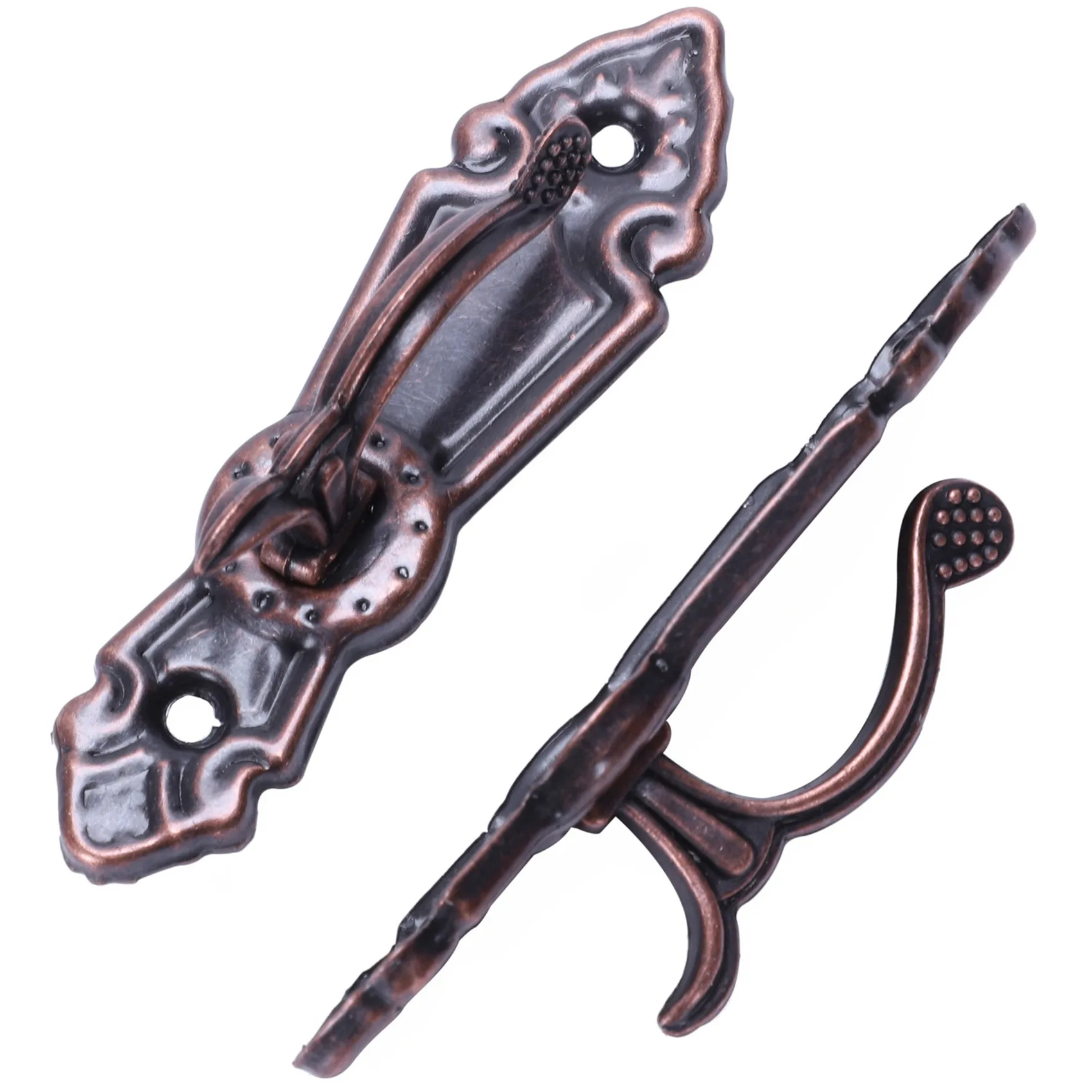 ABHB-Metal Curtain Tassel Tie Back Tieback Mini Wall Hooks 4PCS Red Bronze