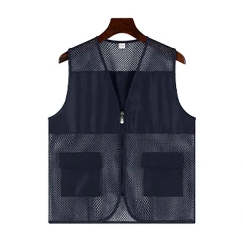 Summer Men's Vest Personalized Customization Print Logo Grid Volunteer Public Welfare Company Promotional Activity Work Clothes