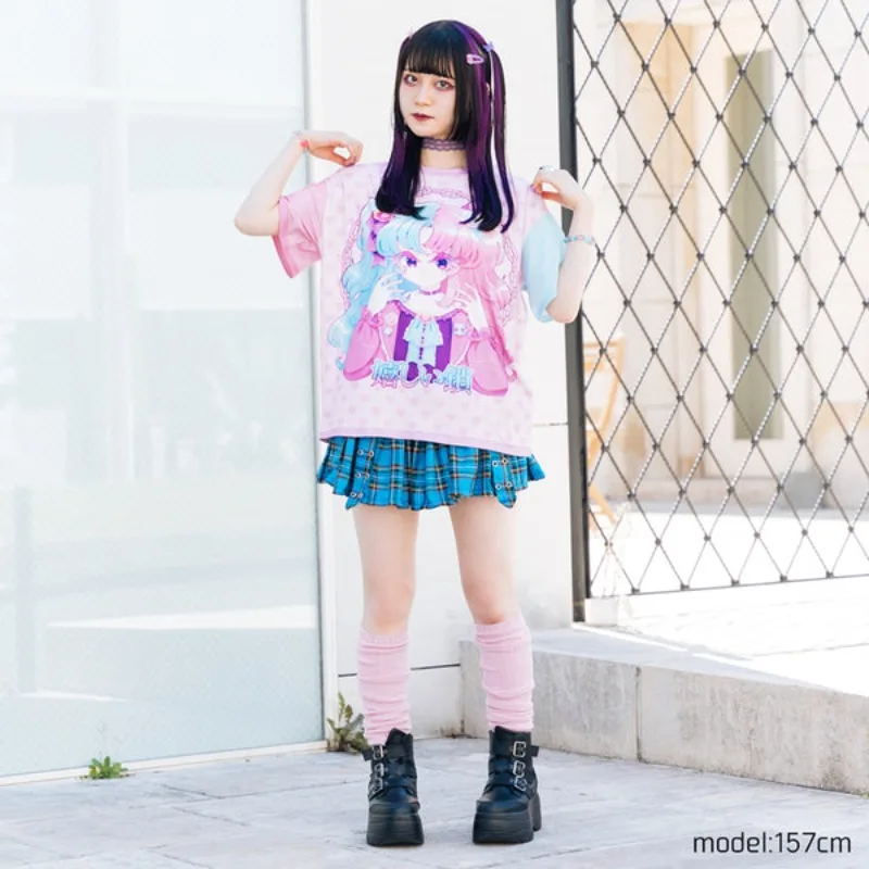 

New Anime Gothic 3D Printed T-shirt, Unisex, Colorful, Original Y2K Street Style, Suitable for Home and Outdoor Leisure