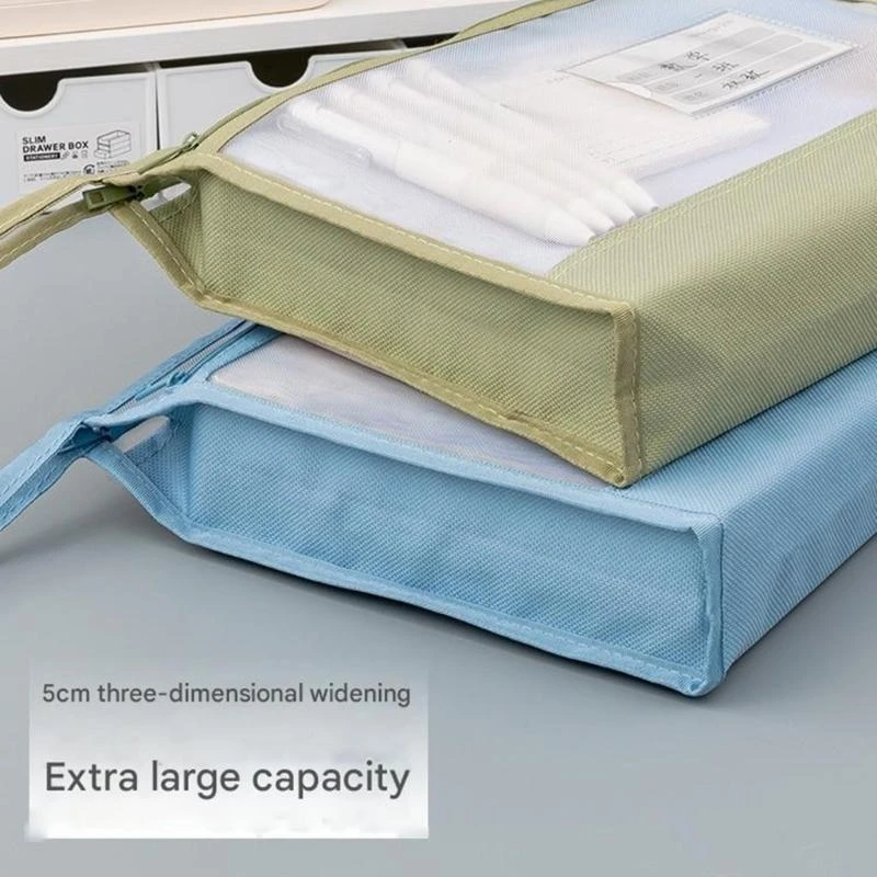 Classeurs à vue claire, 5 pièces, pochettes transport documents, manchon des fichiers, matériaux en maille,