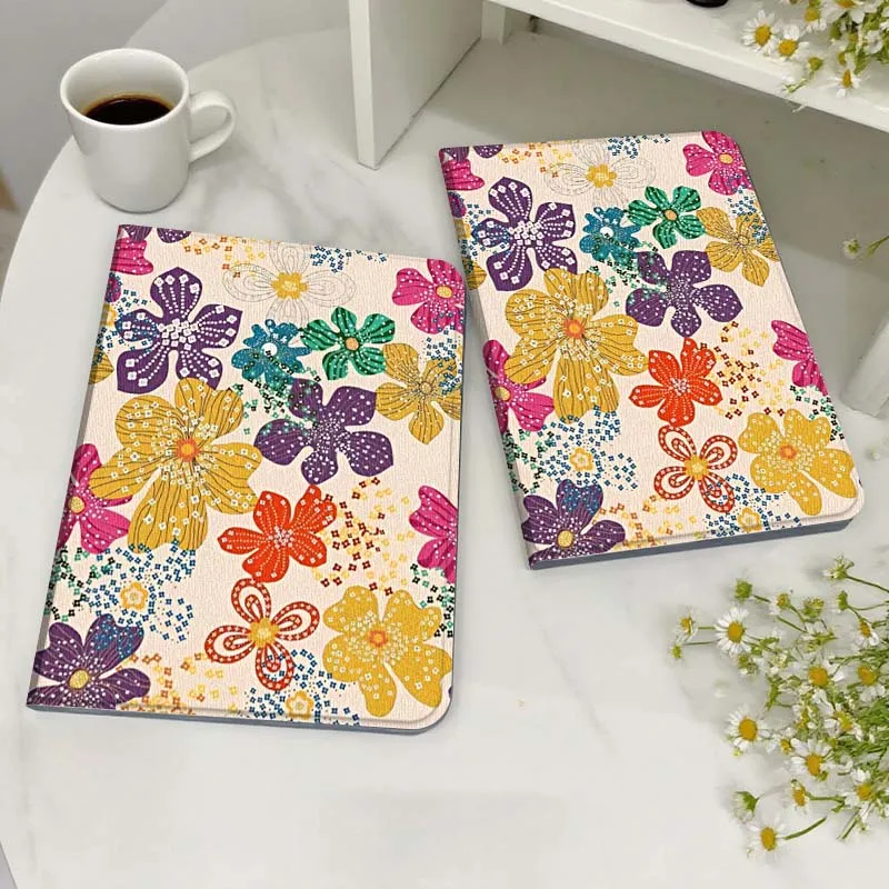 

Pink Yellow Floral Pattern Case For Honor MediaPad MatePad 6 7 X8 M5 M6 V6 V7 T5 T10 T10s 10 11 SE C5e X8a Pro Lite Tablet