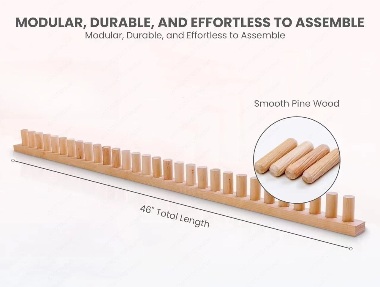 

Wooden short stick knitting tools wooden scarf blanket knitting tools handmade DIY blanket knitting frame