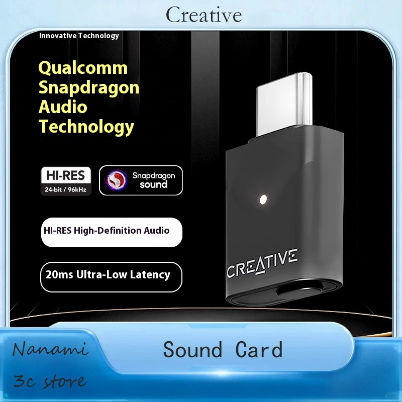 الإبداعية BT-W6 بلوتوث 5.4 LE جهاز إرسال سمعي LC3 الكمون المنخفض ضياع فك ميكروفون المدخلات PS4/5-switch Esports لعبة