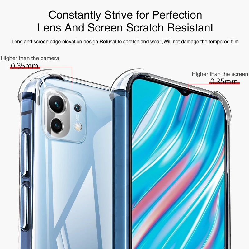Xiaomi Mi 11 Funda Silicona Transparente Antigolpes