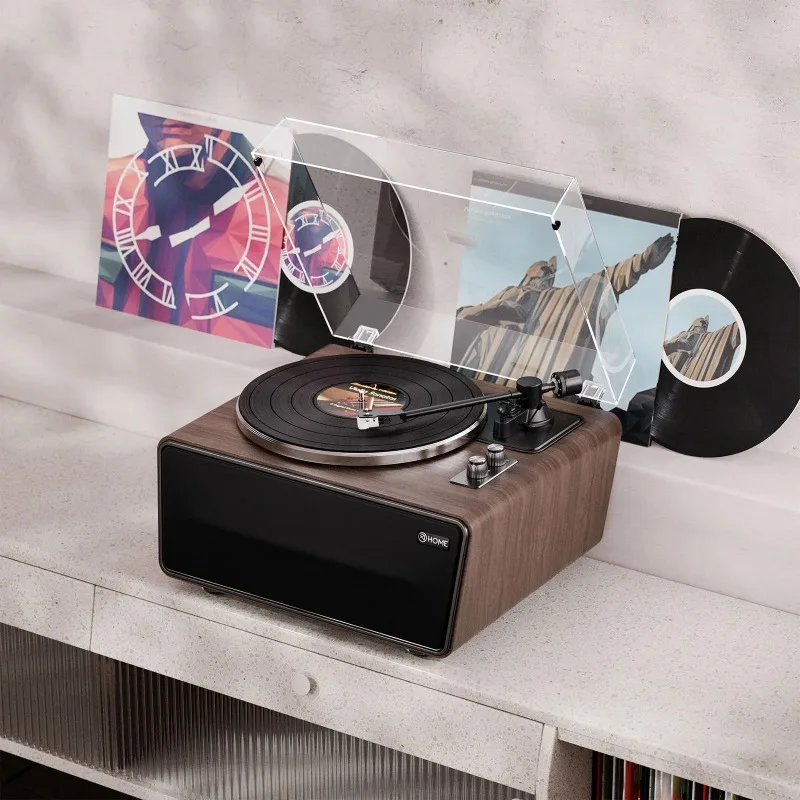 All in One Vinyl Record Player, Bluetooth Turntable, 4 Speakers Phono Preamp,AT-3600L,2 Speed,33/45RPM,USB PC Recording