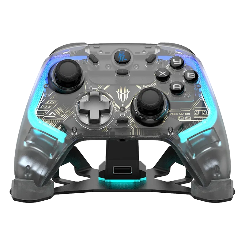 Cyber Gamepad With Base RGB Motor Vibration Bluetooth Controller for PC Gamer Black Myth Wukong IOS Gamepad Android Switch