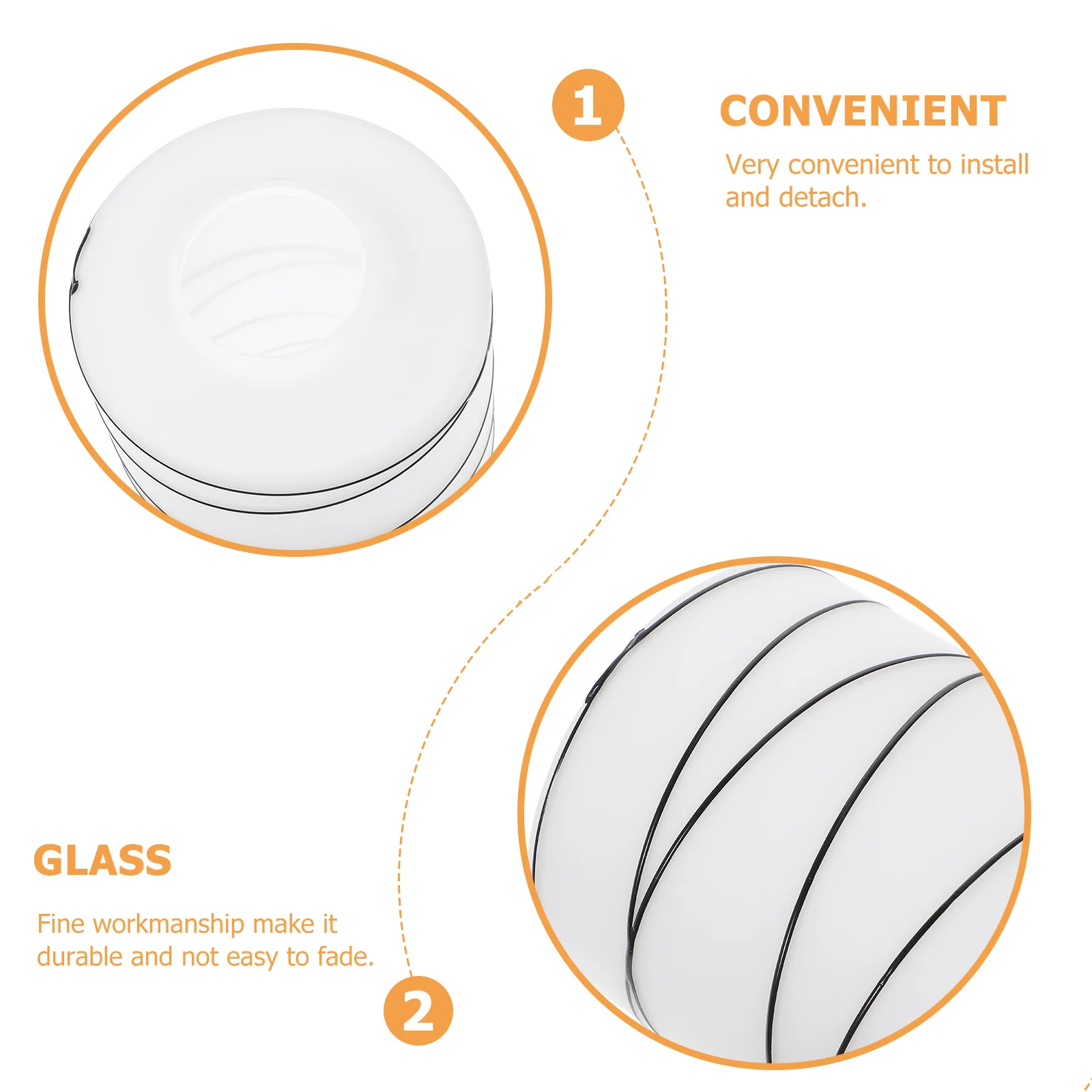 

Matte Glass Lamp Shade for Ceiling Light Warm Decorative Cover Easy Install Dust Insect Protection Home Bedroom Restaurant