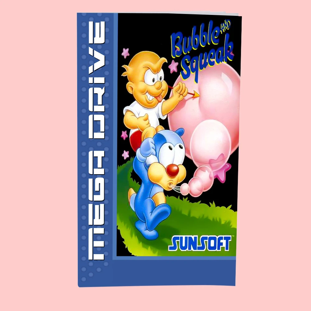 Bubble and Squeak EUR Version Game Manual For Sega MD MegaDrive Genesis