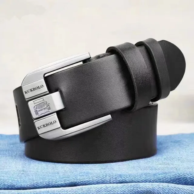 Fashionable High-Quality Men's Belt Genuine Leather bussines women belt And Gentlemen Premium Quality Belt for men 3 Men's Split Leather Business Belt – 3.8cm Strap, Black / Coffee, 105–120cm – view 3