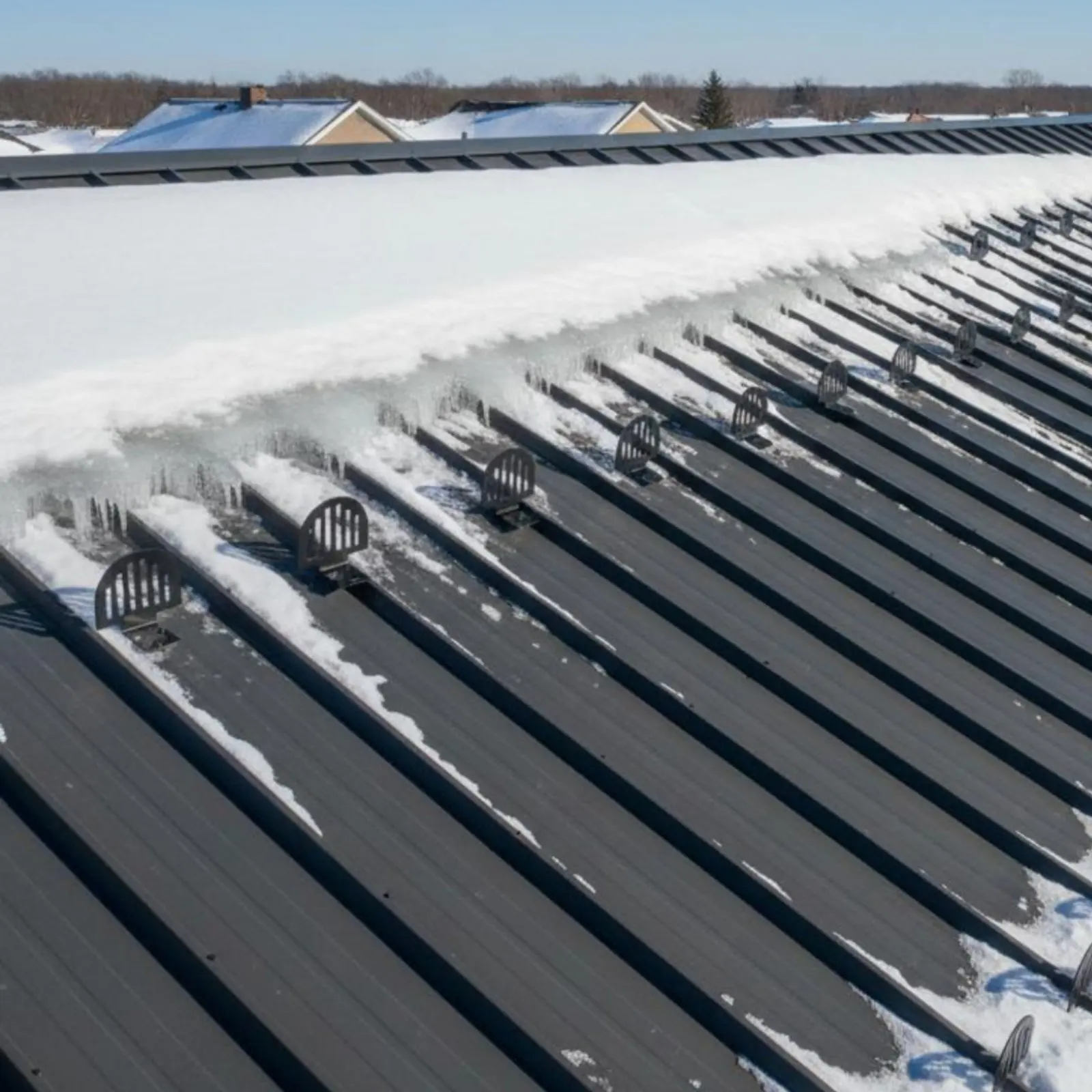 25 Pieces Metal Roof Snow Retention Guard Easy to Install Roof Snow Retention Guard Safety Protection Screw Included