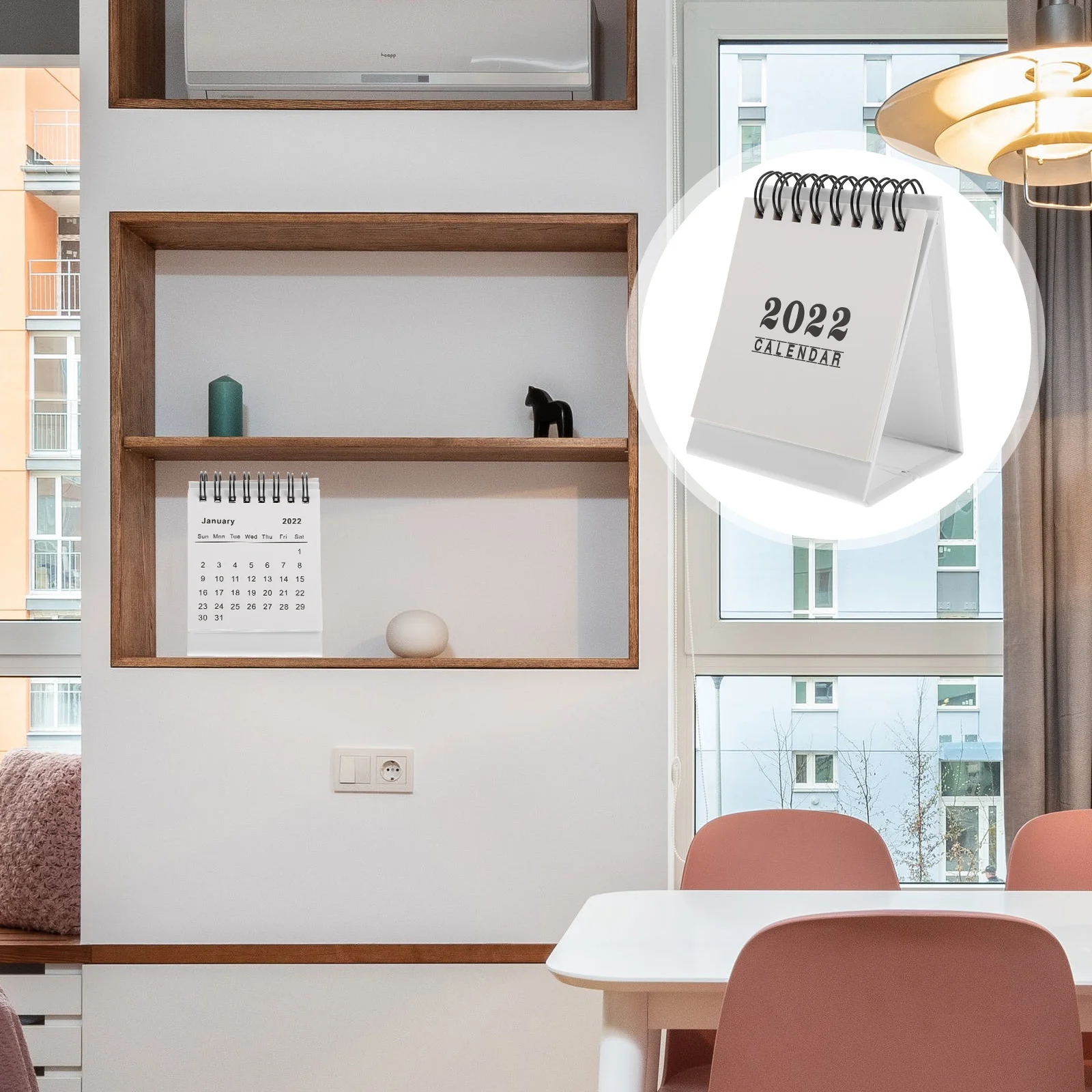 

1 шт. 2022 настольный календарь премиум-класса из плотной бумаги стильный офисный декор планировщик расписания блокнот двойной бумажный календарь