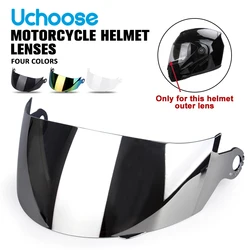 Uscegli lente per casco moto casco lifting lente speciale specchio trasparente specchio nero colore specchio pacchetto lenti argento