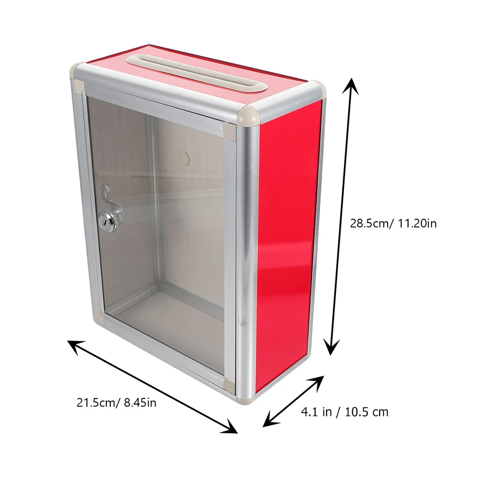 2 Buah Kotak Surat Transparan untuk Kantor Sekolah Kotak Saran Yang Dapat Dikunci Kotak Terpasang Di Dinding Logam Tahan Lama Penggunaan Dalam Ruangan Luar Ruangan