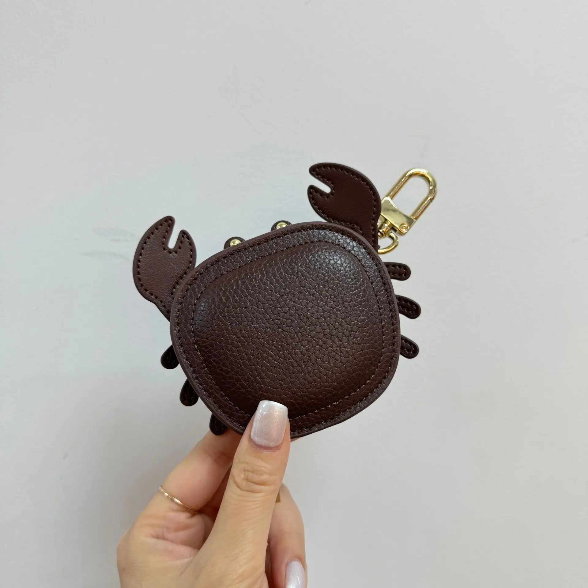 Crab Coin Purse Bag Charm Pendant,Mini Wallet Zipper Pouch for Earphone Storage,Backpack Handbag Hanging Decoration Accessories
