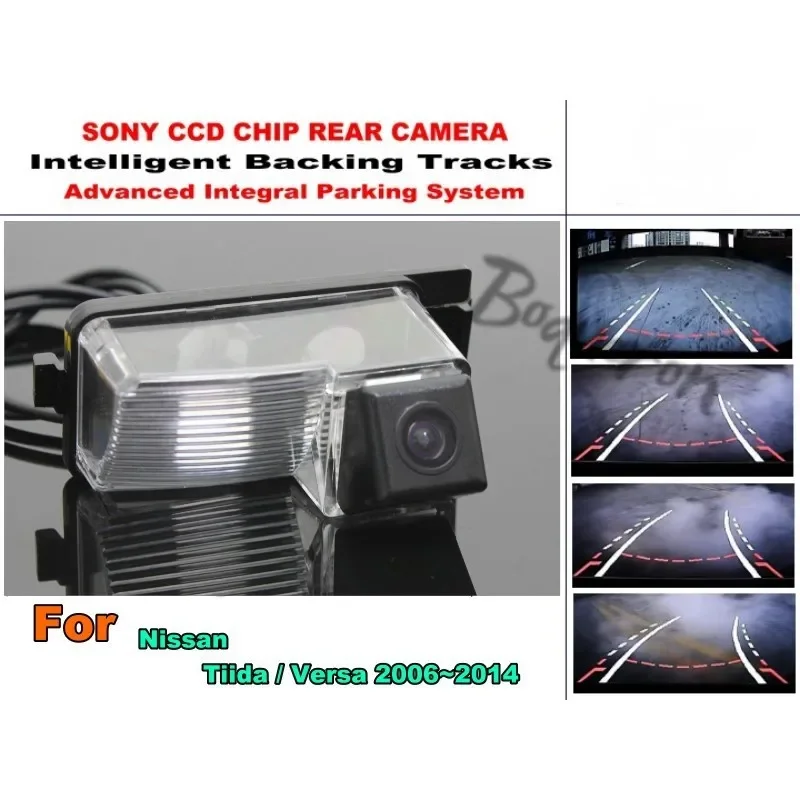 Smart Tracks Chip Camera For Nissan Tiida / Versa 2006~2014 HD CCD Intelligent Dynamic Parking Car Rear View Camera