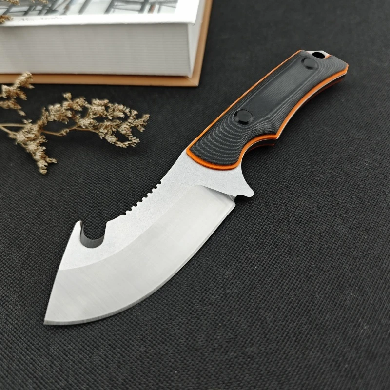 

BM 15018, прямой нож, двухцветная ручка G10, лезвие 9Cr13Mov, острый и многофункциональный инструмент для распаковки, мужской подарок