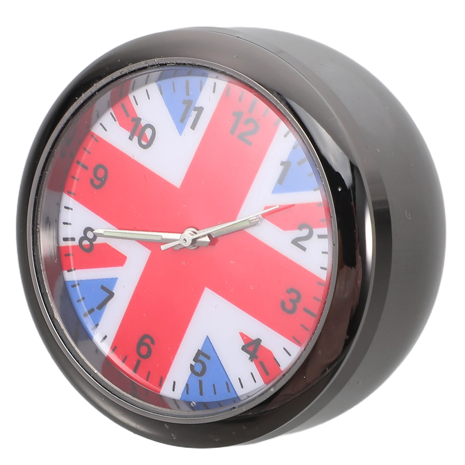 صغيرة مضيئة لوحة سيارة على مدار الساعة عصا على تنفيس كليب الكوارتز التناظرية ساعة للسيارات قوارب الدراجات ديكور المنزل تصميم العلم المملكة المتحدة