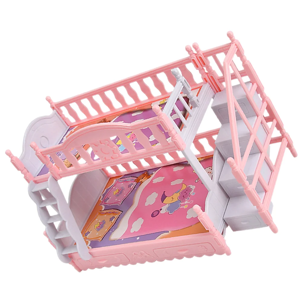 

1:12 Bunk Bed Mini House Miniature Furniture Ornament Pillow Pillows Model Kit Bedroom Adornment Baby