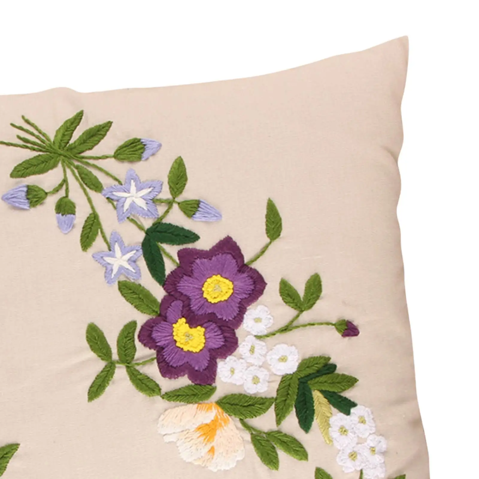 Modern Pillow Cover Cross Stitch Embroidery Pillowcase Needlework Decor