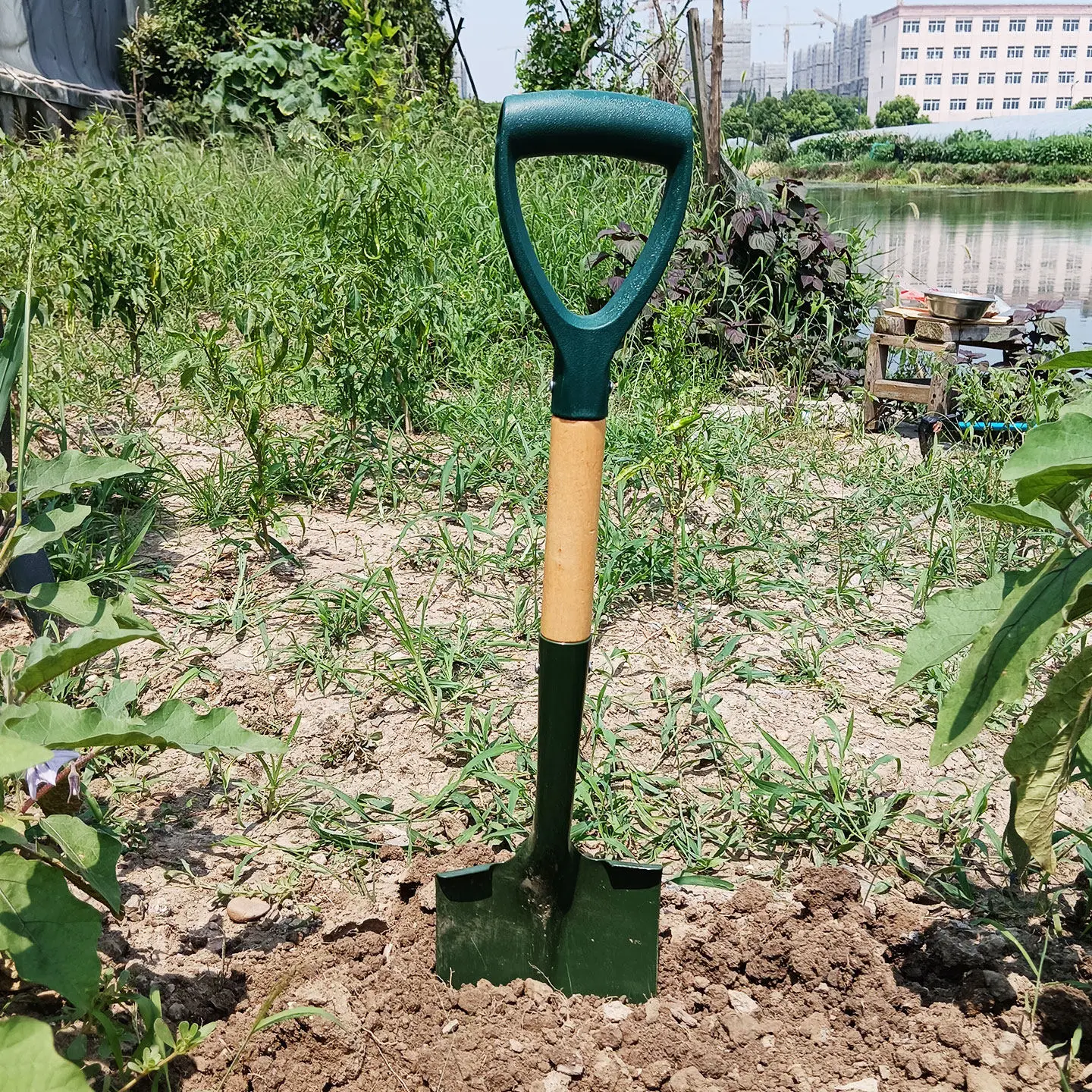 

PYH Horticultural Wooden Handle Big Steel Shovel Planting Flower Planting Vegetable Large Shovel Garden