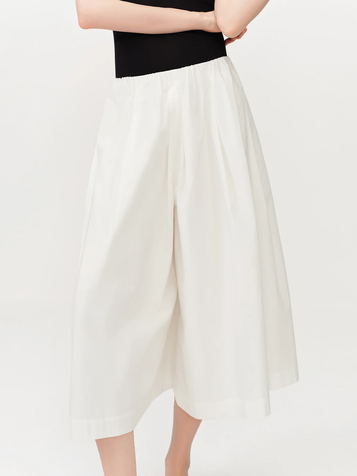 FSLE Cozy Cotton Casual Pants Wide-Leg Fit for Women's Summer 2026 New Arrival A-line Silhouette for Casual Outfits Resort Pants image 3