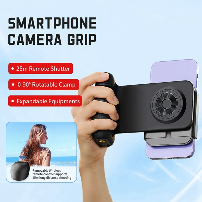 Bluetooth Selfie Stick With Remote Shutter Anti-Shake Phone Holder, Stabilizer For Video Shooting, For Smartphones A